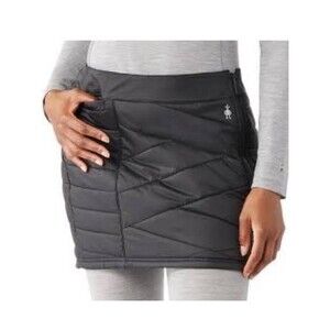 Smartwool Smartloft Quilted Insulated Puffer Skirt Black Asymmetrical Full Zip